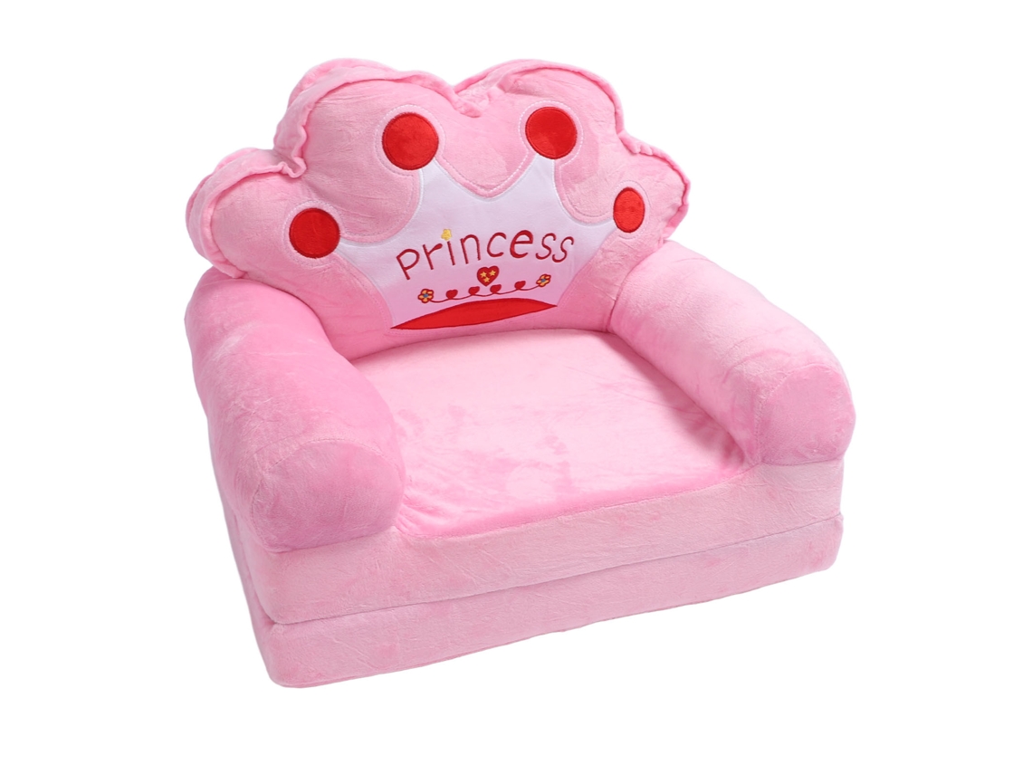 Silla Infantil Princesa Rosa, Sofá Cama Plegable Para Niños, Para Leer, Descansar Y Jugar.