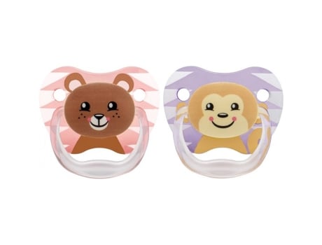 Chupete DR BROWN'S Prevent Animal Face T1 (6-12M - Rosa)