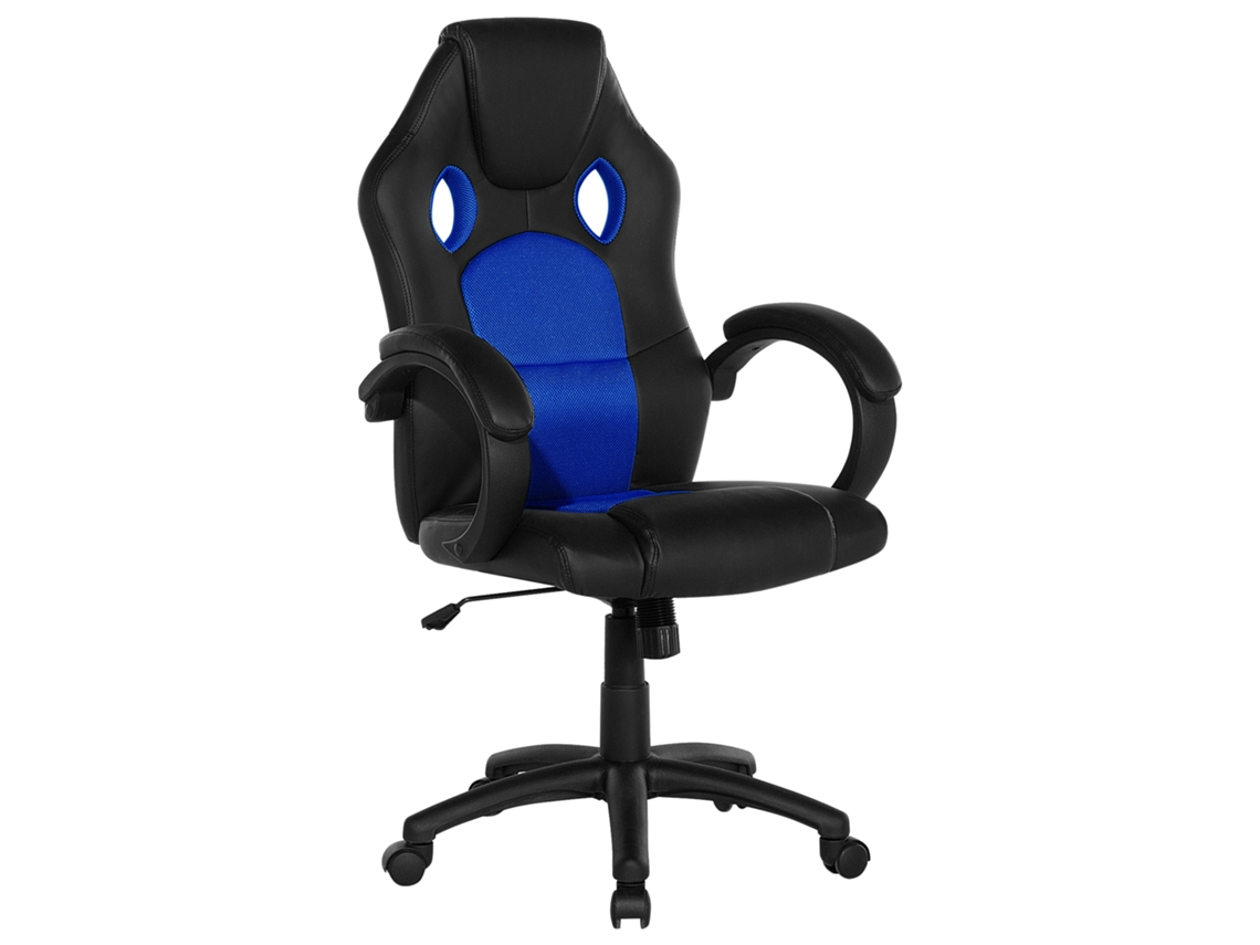 Silla de oficina BELIANI Fighter de Piel sintética Negro 65x65x115