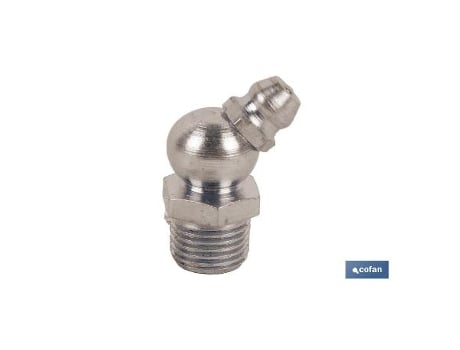 Engrasador semicurvo 1/8 gas caja 100 unid.