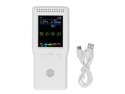 Analizador De Calidad Del Aire 9 En 1: Detector De Co2, Pm2.5, Pm10, Hcho Y Tvoc Con Pantalla Lcd Y Sensor Semiconductor.
