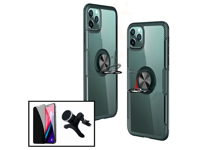 Kit Funda, Protector 5D y Soporte Magnético Coche iPhone SE New 2020 3x1 Clear Armor