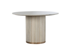 Mesa Redonda Comedor Mango Marmol 120x120x76cm