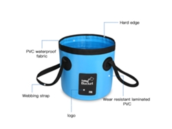Cubo De Agua Plegable E Impermeable De 12l/20l Para Camping, Pesca, Ocio Y Uso Al Aire Libre, Con Asa, Ligero Y Duradero.