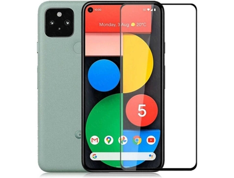 Kit 2 X Protectores Cristal Templado Google Pixel 4A 5G Phoneshield 9H Total Negro