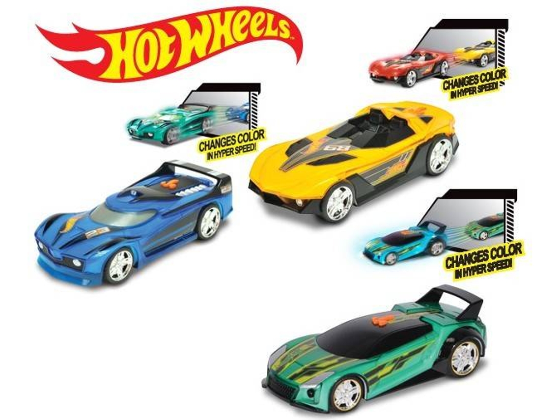 Coche Teledirigido HOT WHEELS Hyper Racer L&S (Azul - Edad Mínima: 3)