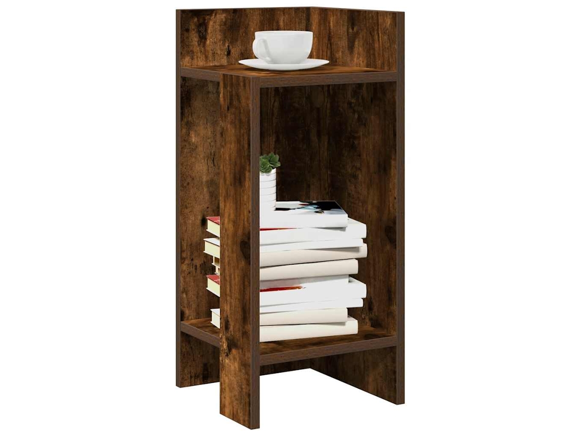 Mesa de comedor | Mesa auxiliar con estante 110x50x103 cm Roble ahumado