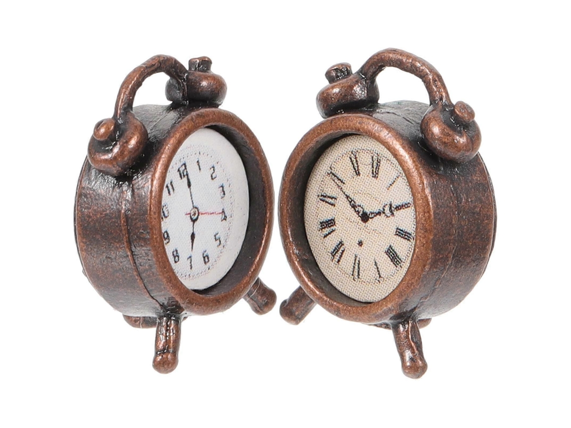 Juego de 6 relojes despertadores en miniatura para decoración infantil GOKOCO