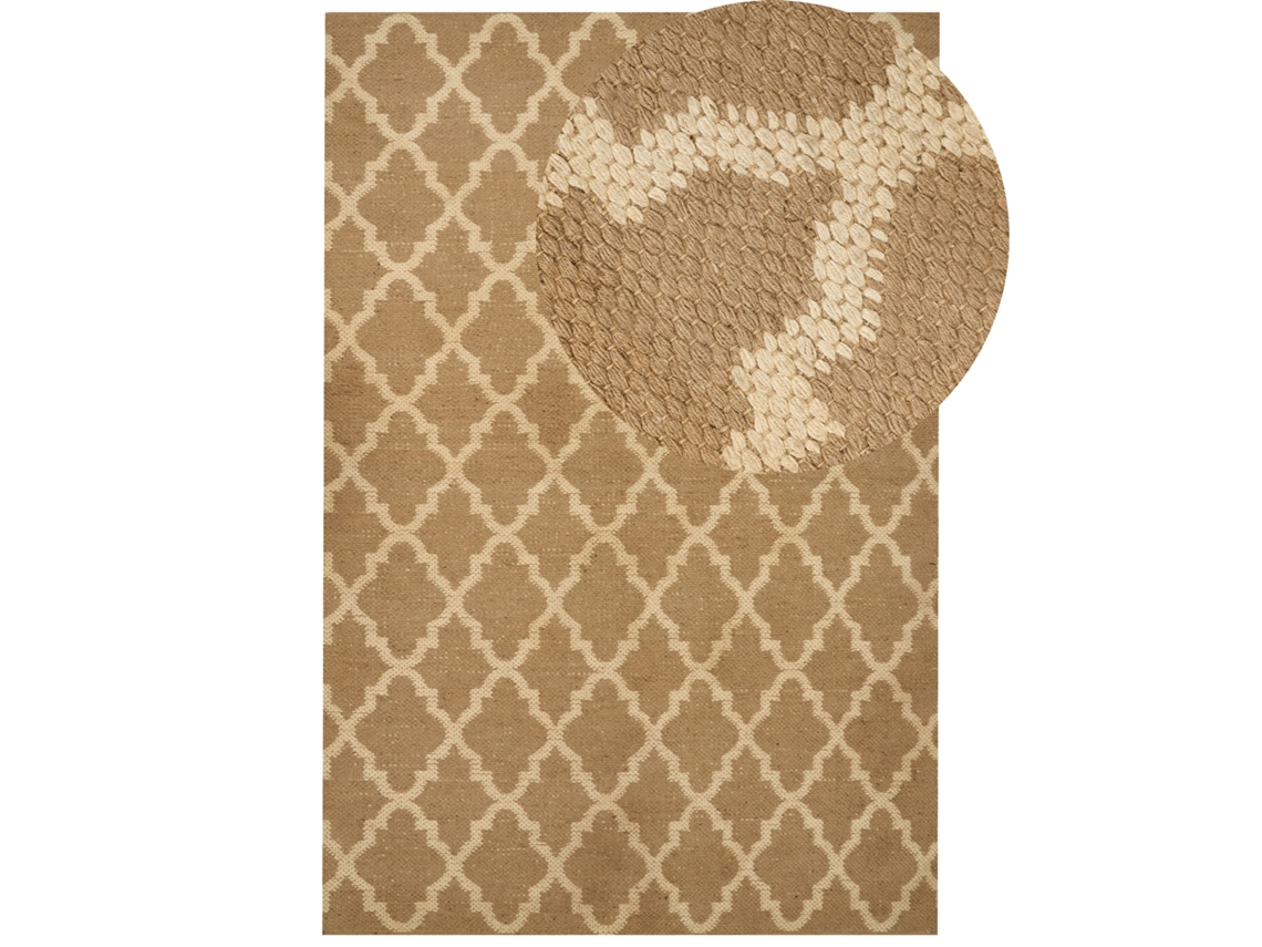 Alfombra BELIANI Mermer de Yute Beige 200x300