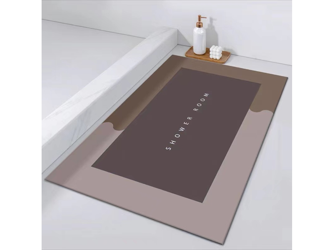 (café) Alfombrilla De Baño Súper Absorbente Y Antideslizante, Funda De Asiento De Inodoro De Tierra De Diatomeas, Alfombrilla De Secado Rápido