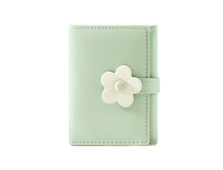 Cartera De Estudiante De Flor Pequeña Simple Y Linda, Billetera De Mujer De Tres Pliegues De Moda, Verde ZMDECQNA