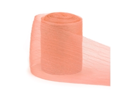 (naranja) Cinta De Hilo Arrugado De 5 Yardas Y 4 Cm, Adecuada Para Accesorios Para El Cabello, Manualidades De Bricolaje Y Decoraciones.