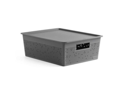 Conjunto de Cesta de Organização com Tampa Bohol 12L Cinzentotatay