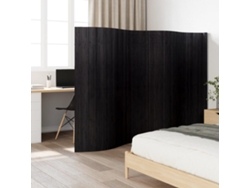 Separador de ambientes | Biombo Bambú Negro 165x400 Cm Wsd908856 Adorável Casa