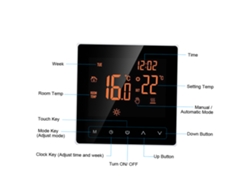 Termostato Digital Inteligente Con Pantalla Táctil Lcd, Ajuste Semanal Programable Para Calefacción Eléctrica, 16 A