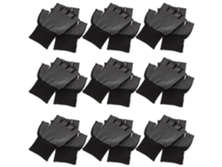 Guantes De Trabajo Inoomp Sin Dedos, 15 Pares, Nailon, Guantes Protectores Antideslizantes Para Jardinería, Para