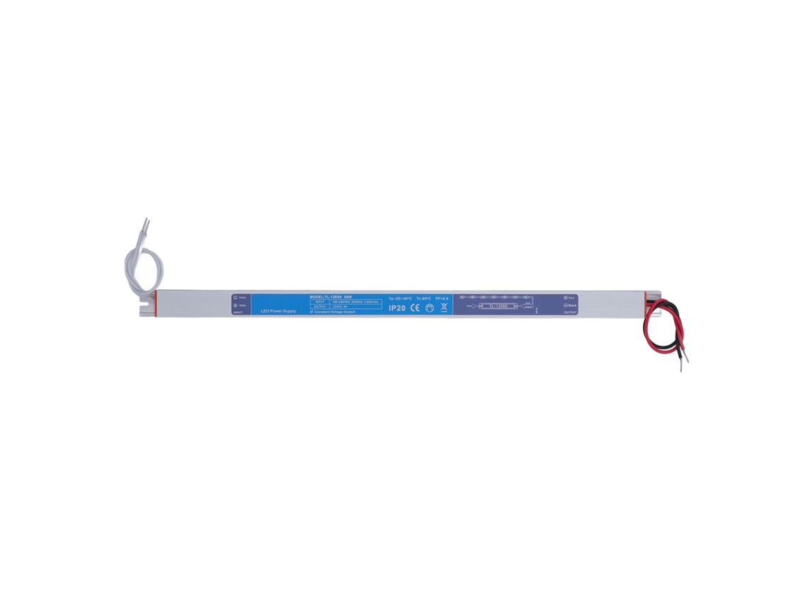 Transformador Controlador Led De 60w 12v 5a, Fuente De Alimentación Delgada De Aluminio Con Protecciones De Seguridad.