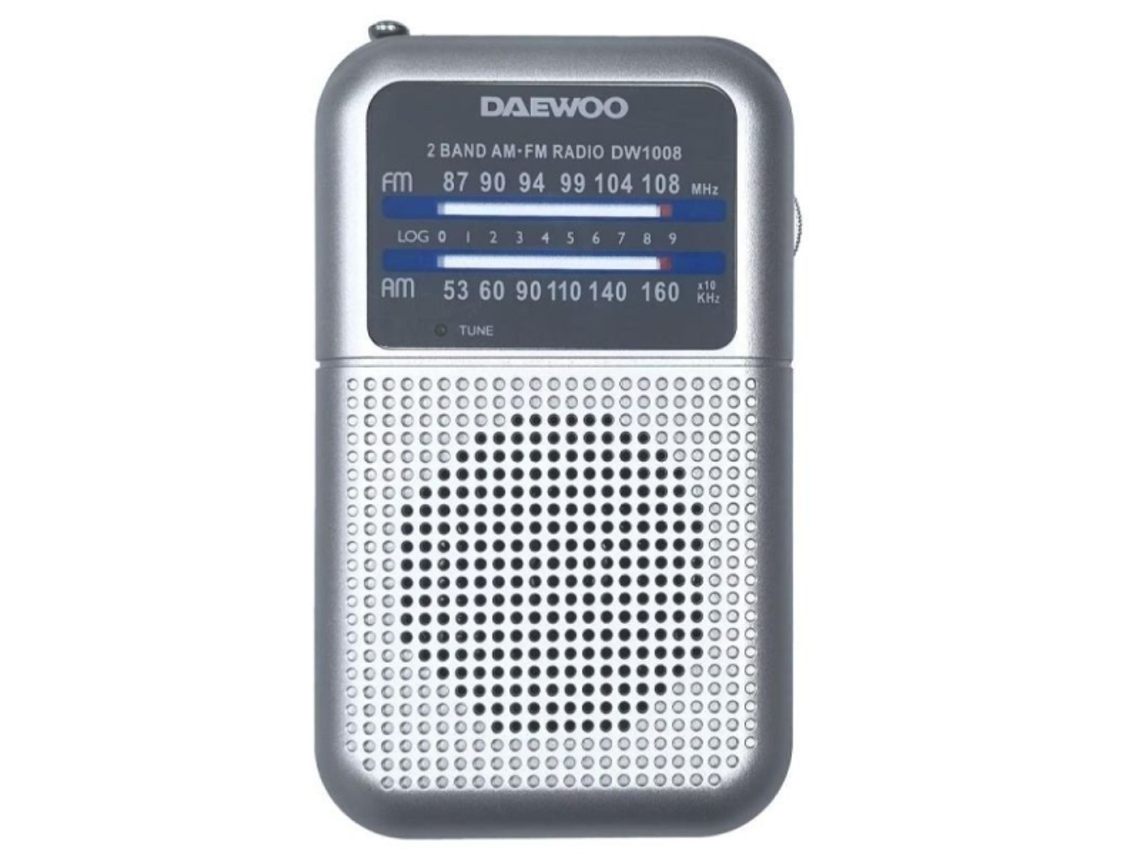 Radio portátil plateada Daewoo DW1008