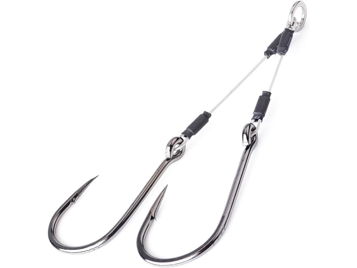 Juego De Anzuelos Portátiles Moisture Circle Fish 100/120/150 Libras, Jig Metal Con Doble Anzuelo Acero Alt...