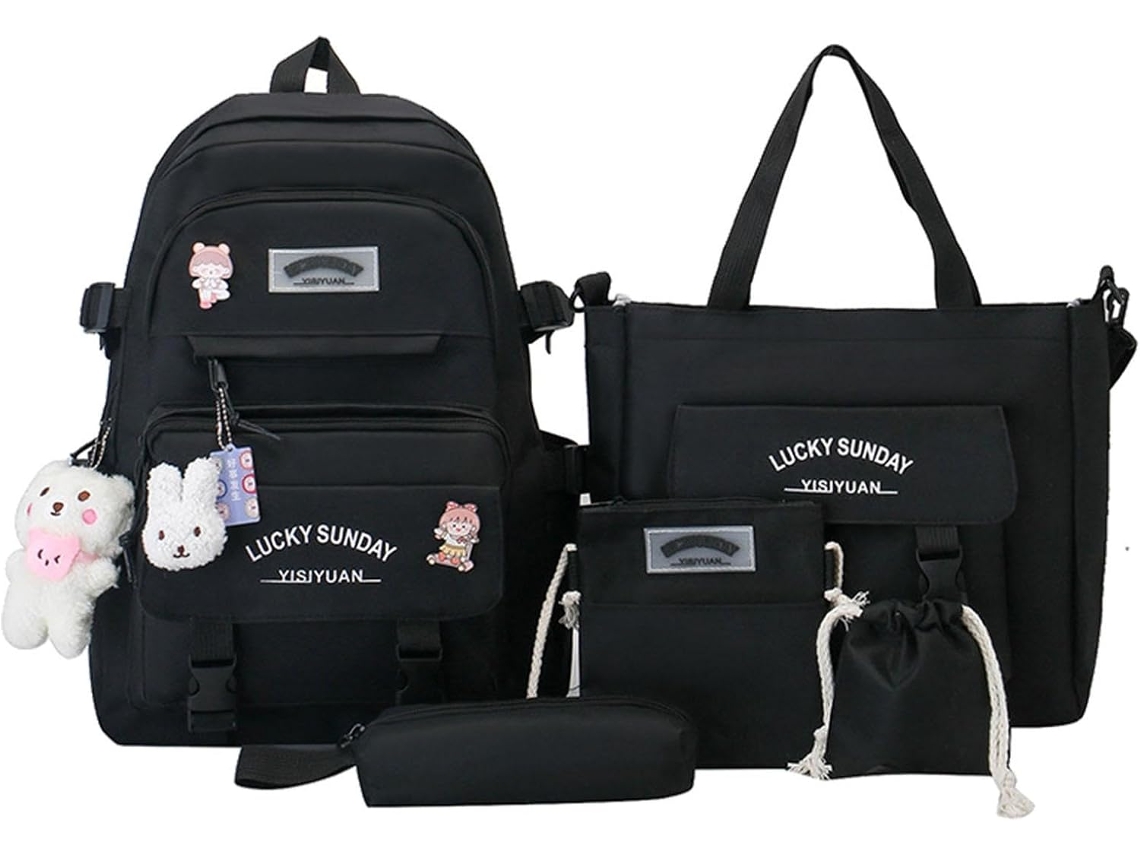 Mochilas escolares para adolescentes, elegantes y espaciosas, con accesorios Gokoco