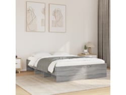 Estructura De Cama Madera De Ingeniería Gris Sonoma 120x200 Cm