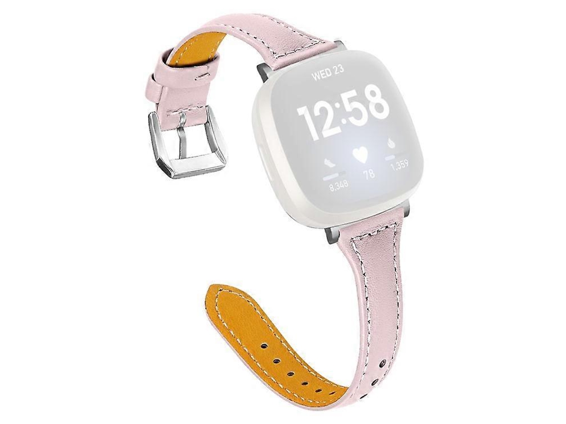 Correa de repuesto de cuero genuino para reloj inteligente compatible con Fitbit Versa 3 y Fitbit Sense Ly Ebike
