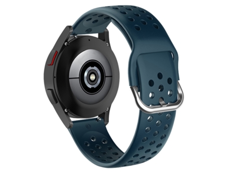 Correa de Silicona 20mm orificios redondos transpirables para Samsung Galaxy Watch4 40mm/44mm - cian profundo