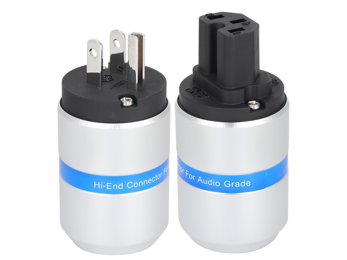 Conector de audio (2 unidades, plata rodiada)