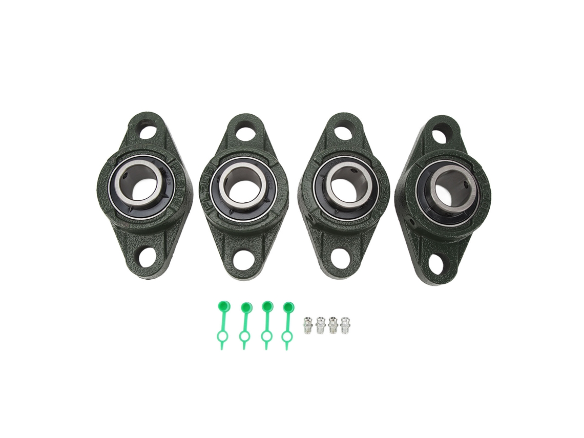 4 Rodamientos De Bloque De Almohada Metálicos Ucfl205 Con Tornillos, Bloque De Rodamiento Esférico Externo Engrosado