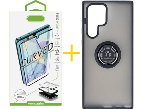 Carcasa + Protector de Pantalla para Samsung Galaxy S22 Ultra 5G SKYHE Negro