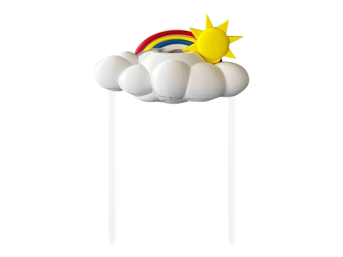 Planta decorativa con sistema de riego - Nube Arcoíris - Jardín Práctico