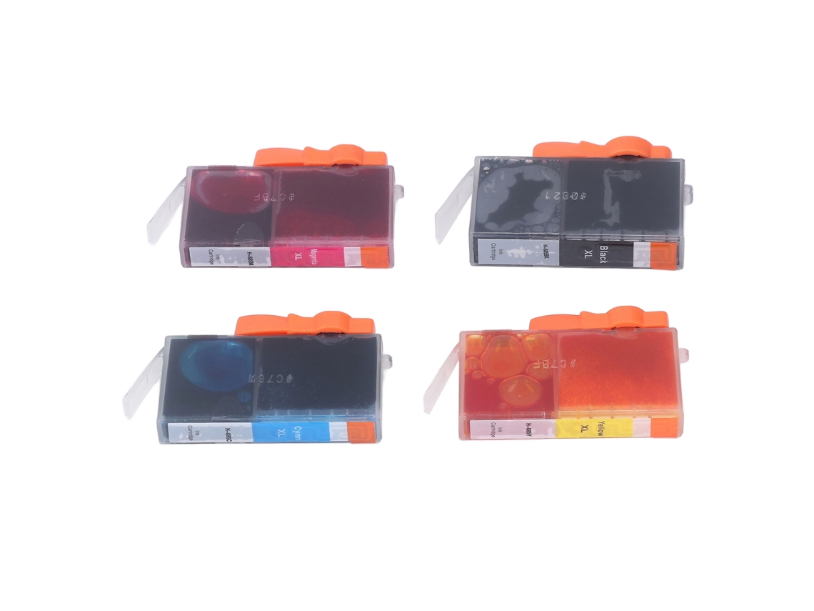 4 Cartuchos De Tinta Compatibles Para Recarga Deskjet Ink Advantage 4615 5525 3525 6525 4625 Bk Cmy