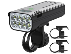 Juego Luces Bicicleta 3000lumens 5modos Ipx8 Negro
