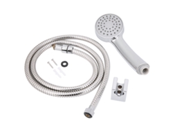 Cabezal De Ducha Portátil De Alta Presión Para Baño, Económico, Con Manguera Y Soporte De Abs Plateado.