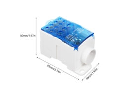 Caja De Conexiones Ukk250a Con Tapa, Bloque De Terminales De Tornillo De 11 Posiciones, Montaje En Riel Din, Divisor De Cables, Carcasa.
