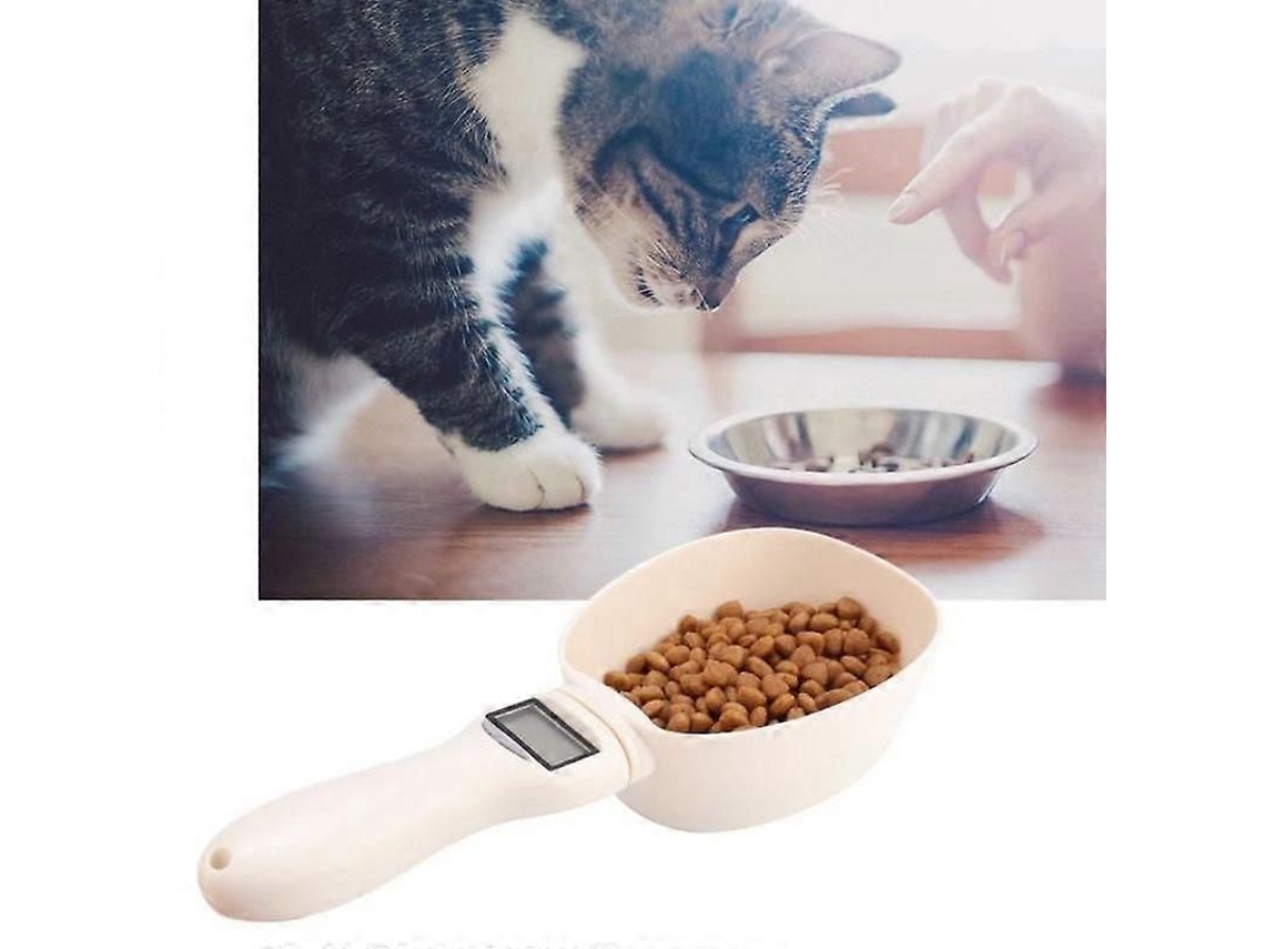 Cuchara medidora de comida para mascotas GOKOCO, cuenco para perros y gatos, pesaje electrónico.
