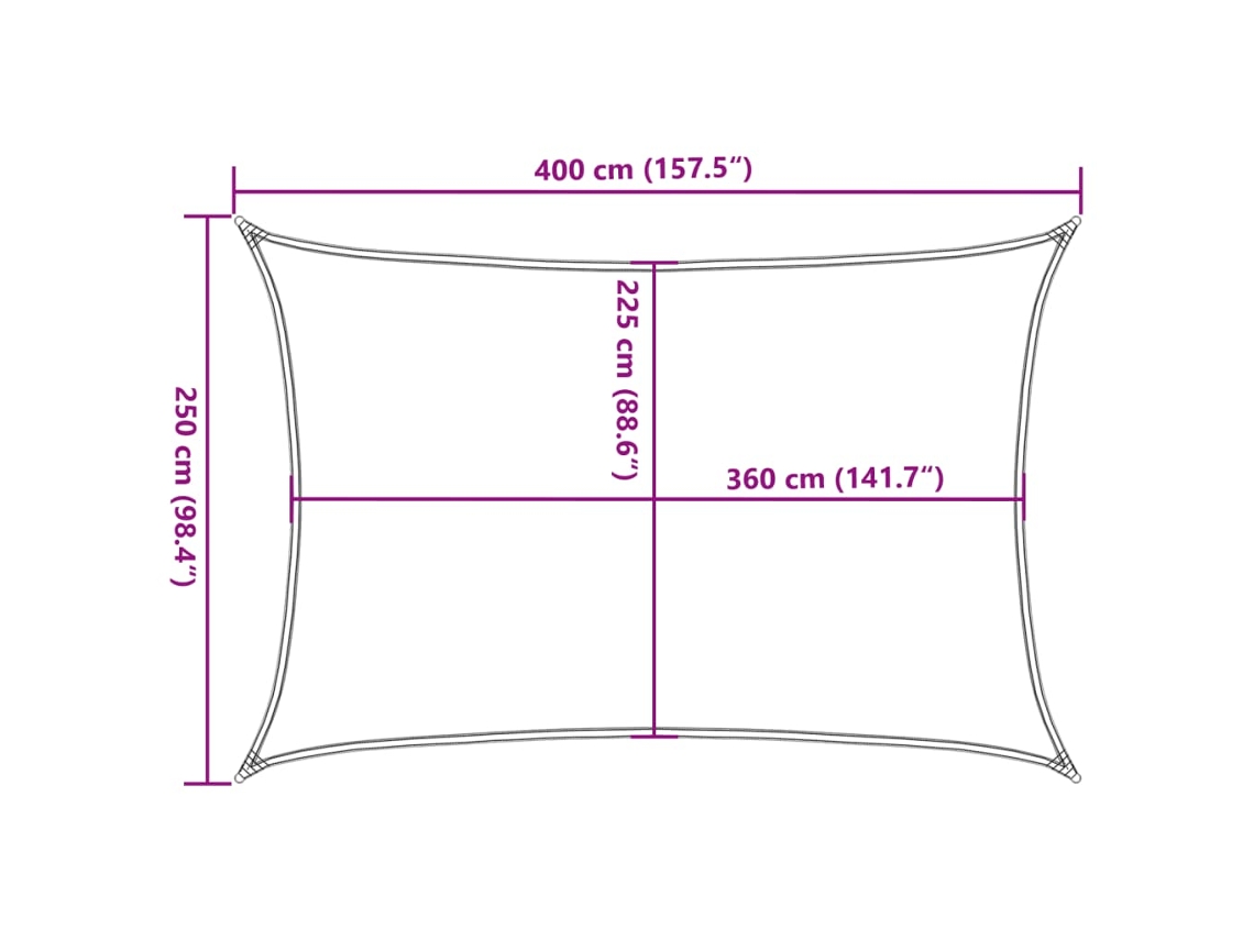 Maison Exclusive - Toldo De Vela Hdpe Naranja 160 G/m² 2,5x4 M