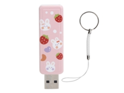 Memoria Usb2.0 32gb Push-pull, Unidad Flash De Memoria Para Coche Con Diseño De Conejo Fresa