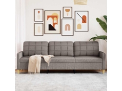 Sofá de 3 plazas - Sofá para salón - Sofá de relax, 210 cm, tejido marrón grisáceo, HARLANV1