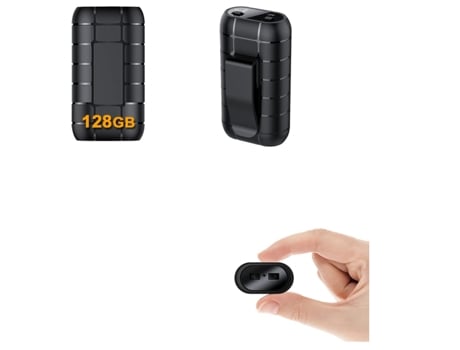 Grabadora de voz Soporte de 500 horas 128G Imán incorporado Mini Audio Activado Sonido Dictáfono Grabación profesional digital Micro unidad flash (...