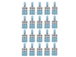 2026velora-20 Piezas Conectores Rápidos Splf13 1 En 3 Salidas T-tap Divisor De Cable Para Luces Motores 250v Azul