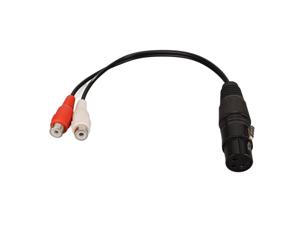 Cable Divisor En Y De 3 Pines Con Conector Xlr Hembra A 2 Conectores Rca Hembra Para Mezclador, Amplificador Y Micrófono.