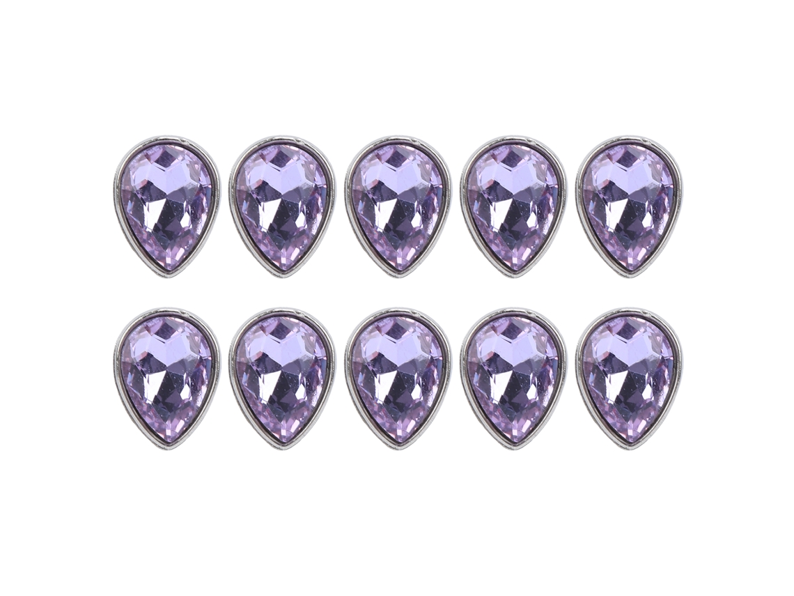 10 Garras De Diamantes De Imitación Con Borde Brillante Para Decoración De Manualidades (morado Claro)
