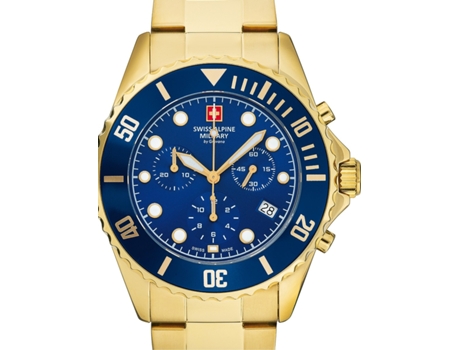 Reloj para Hombre Oro Acero Inoxidable Serie 7053 Chrono Sam7053.9115 SWISS ALPINE MILITARY