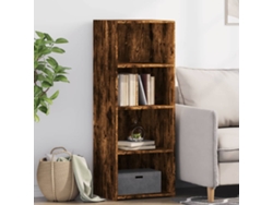 Aparador Alto Madera De Ingeniería Roble Ahumado 45x41x124 Cm