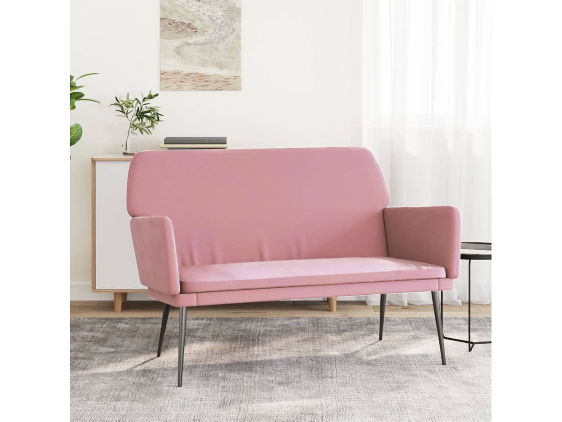 Lovely Home Banco 108X79X79 Cm Terciopelo Rosa