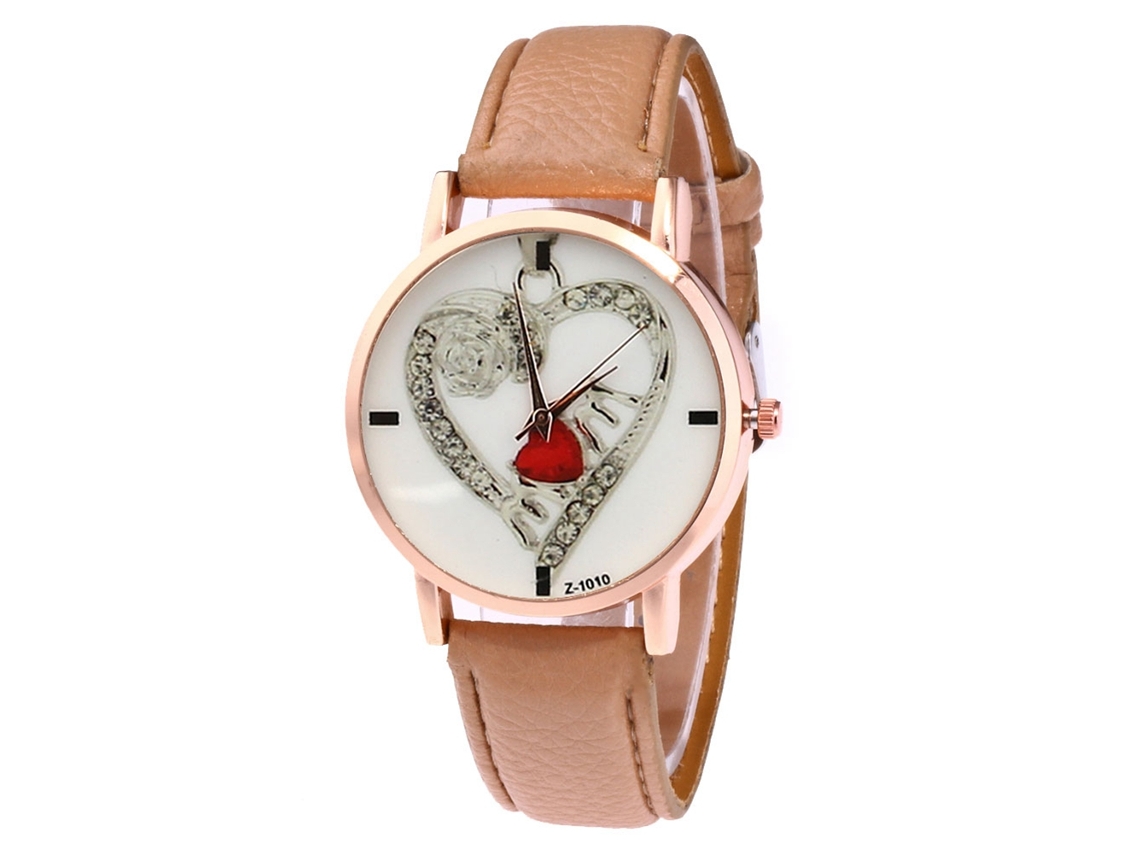 Reloj Unisex Niños Niñas De Cuero Pu Moda Casual De Pulsera (café Claro)
