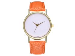 Reloj De Cuarzo Elegante Y Moderno Para Parejas Unisex Casual Regalo (laranja)