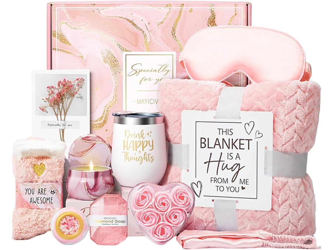Panier De Sympathie Pour Mujers, Kit Spa Et Soins Personnels, Boîte Bien-être Amitié Récupération