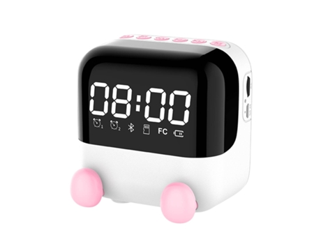 Reloj despertador digital con espejo Altavoz Bluetooth inalámbrico a prueba de agua